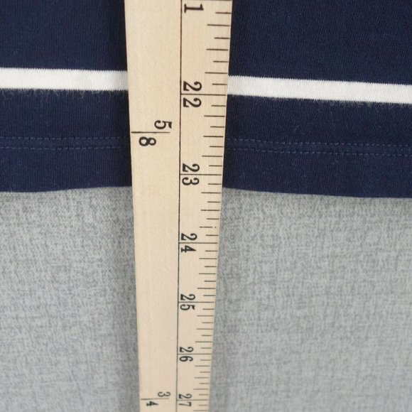 Talbots Shirt Womens Small Blue Striped Button Shoulder Short Sleeve Stretch - Picture 8 of 10